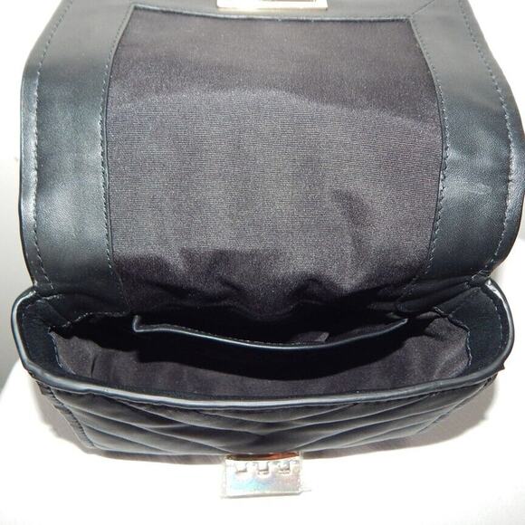 ZAC POSEN SOFT EARTHETTE Pearl Lady Chevron Quilted Chain Shoulder Bag Black NWT - Picture 14 of 14